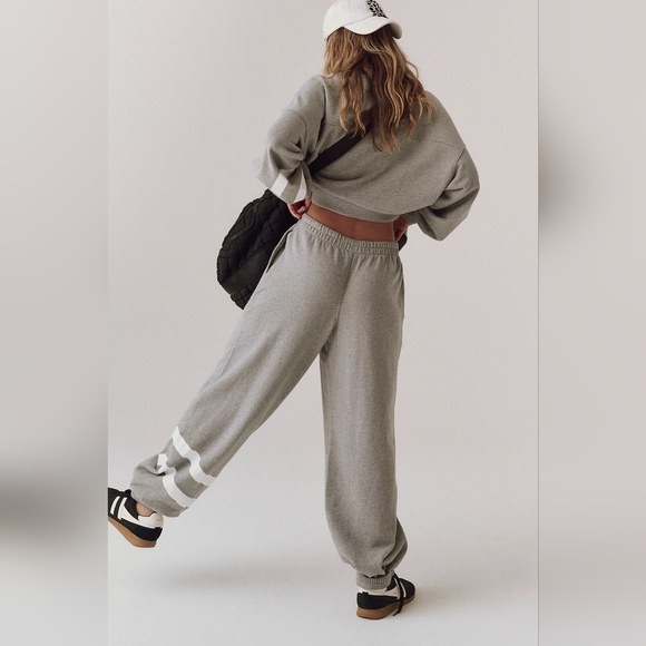 FP Movement All Star Logo Pants - Heather Grey/White Combo - Picture 3 of 4